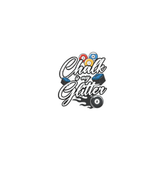 Chalk is my glitter model negru pe tricou
