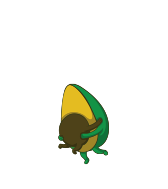 Avocado model alb pe tricou
