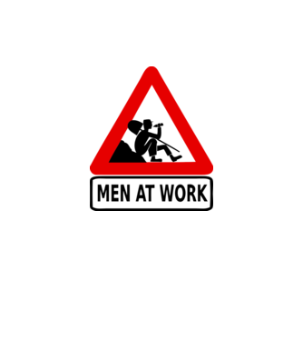 men at work model galben neon pe tricou