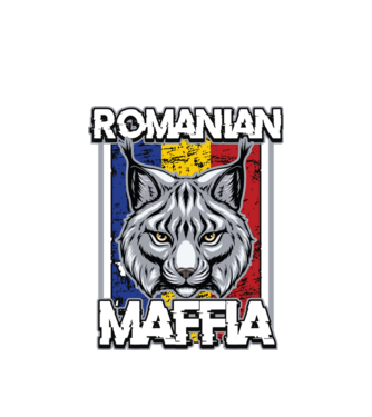 România maffia model alb pe tricou