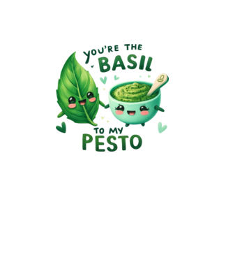 Basil to my Pesto model alb pe tricou