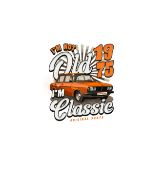 DACIA 1975 model negru pe tricou