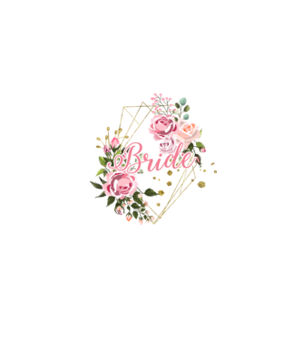 BRIDE roses floral model alb pe tricou