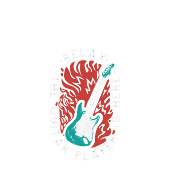 Relax model alb pe tricou