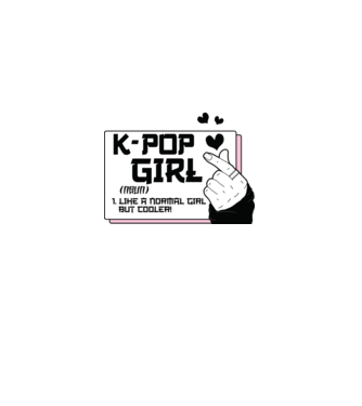 K-POP FANGIRL model roz deschis pe tricou
