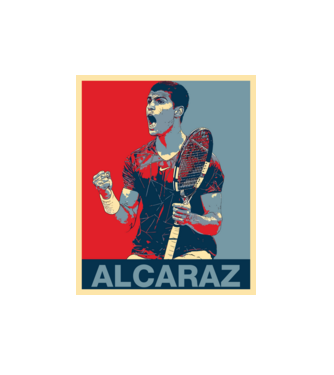 Carlos Alcaraz model alb pe tricou