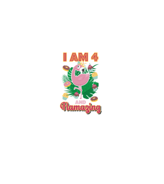 FLAMAZING Birthday 4 Years old model alb pe tricou
