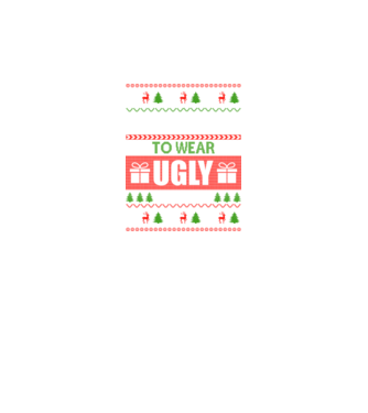 Too Cute for ugly sweater model negru pe tricou