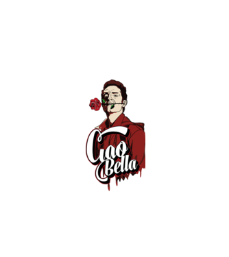 ciao bella berlin rose model negru pe tricou