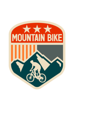 Mountain Bike model negru pe tricou