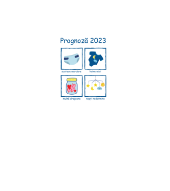 Prognoză 2023 model alb pe tricou