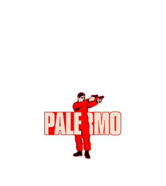 palermo la casa de papel model negru pe tricou