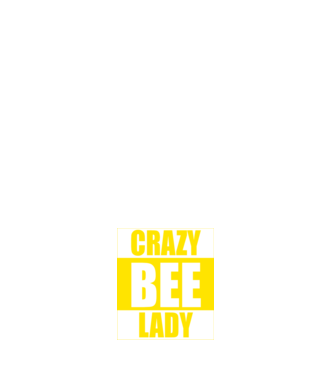 Crazy bee lady model alb pe tricou