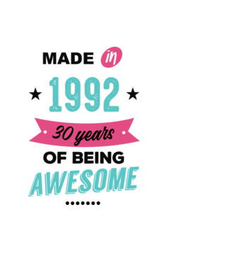 MADE in 1992 model negru pe tricou