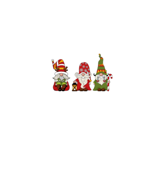 Xmas gnomes 2 model negru pe tricou