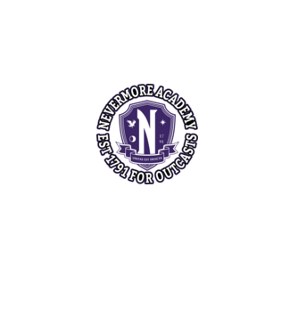  Nevermore academy model negru pe tricou