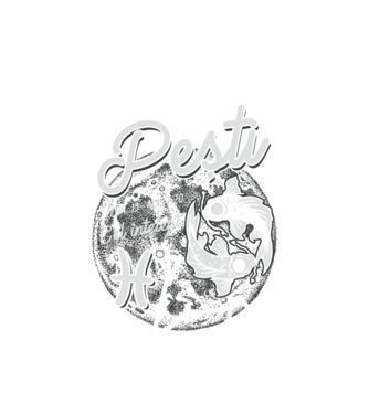 Zodiac bărbat PEȘTI retro model alb pe tricou