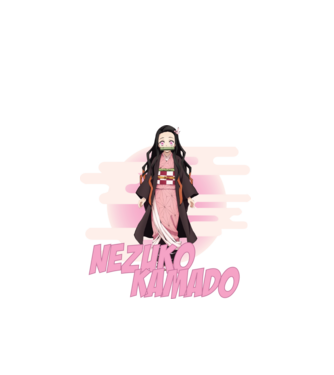 Demon Slayer  Nezuko model alb pe tricou