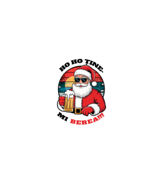 Ho ho ține mi berea! alb model alb pe tricou