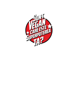 sunt vegan, care este superputerea ta? model negru pe tricou