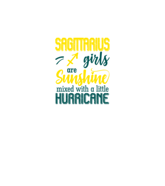 Sunshine with Hurricane SAGITTARIUS model negru pe tricou