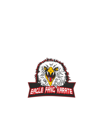 eagle fang karate cobra kai model negru pe tricou
