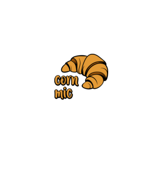 corn mic model alb pe tricou