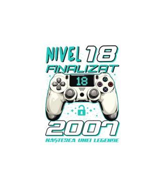 Nivel finalizat 18 2007 model alb pe tricou