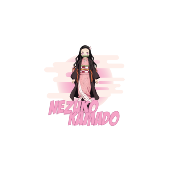 Demon Slayer  Nezuko model alb pe tricou