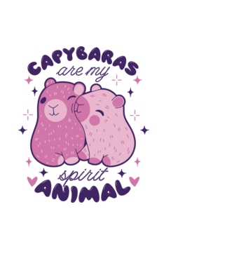 Capybaras are my spirit animal model negru pe tricou