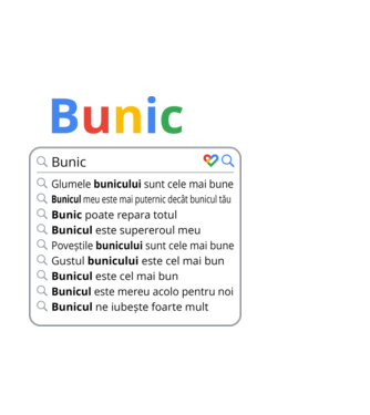 căutare Google Bunic model negru pe tricou