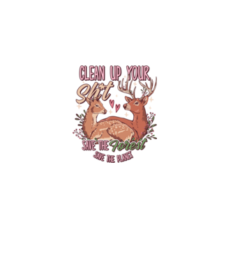 Save the forest model alb pe tricou