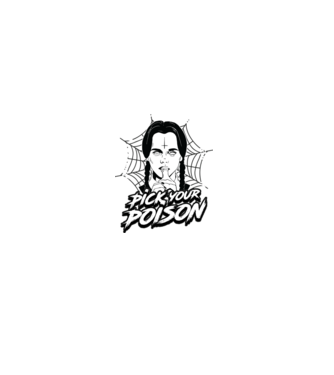 WEDNESDAY Pick your poison model negru pe tricou