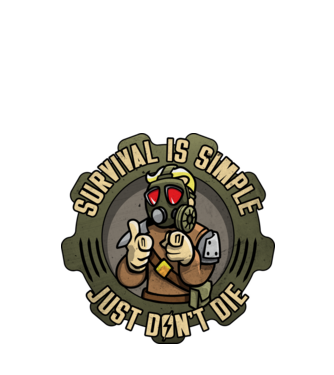Survival model negru pe tricou