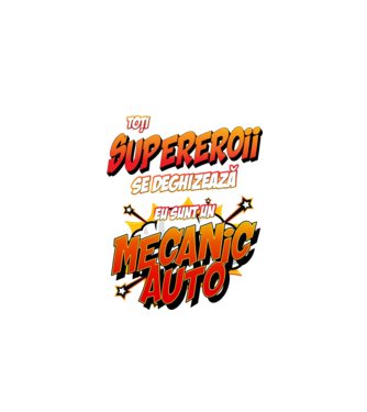 Toți supereroii se deghizează, eu sunt un mecanic auto model alb pe tricou