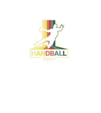 Retro Handball legend model negru pe tricou