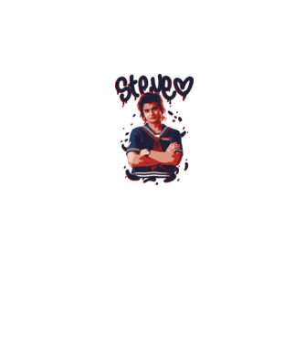 steve stranger things model gri pe tricou
