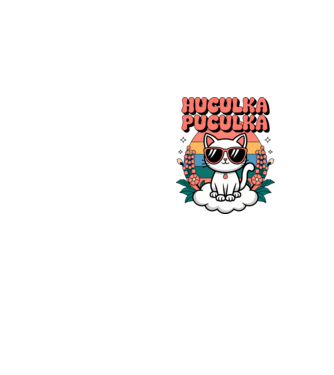 Huculka Puculka pisică 1 model galben neon pe tricou