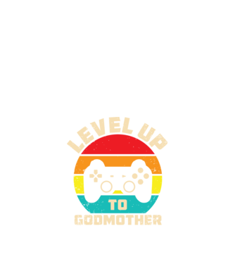 Level Up Godmother model negru pe tricou