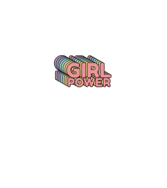 Girl power model gri pe tricou