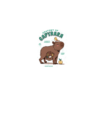 Anatomy of Capybara model gri pe tricou