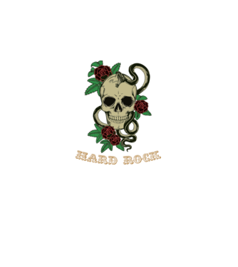 Hard Rock 1 model alb pe tricou