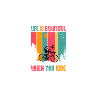 Beautiful ride model negru pe tricou