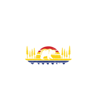 Land of Bears model negru pe tricou