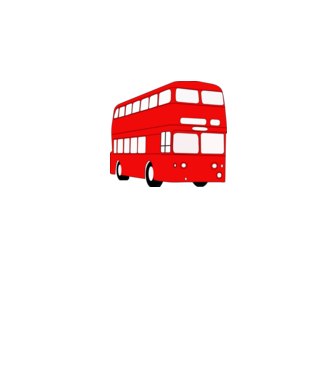 Autobuze model alb pe tricou