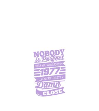 Nobody 1977 model albastru închis pe tricou