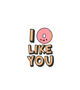 I donut like you model alb pe tricou