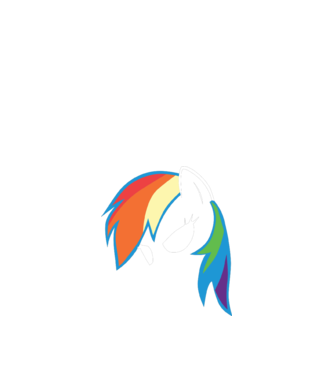 Rainbow Dash model nisipiu pe tricou