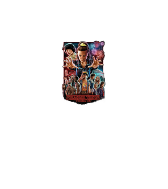 stranger things tribute poster model negru pe tricou