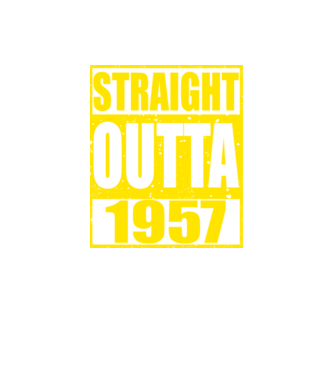 Straight Outta - 1957 model gri închis pe tricou